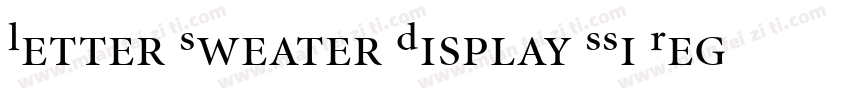 Letter Sweater Display SSi Regular字体转换